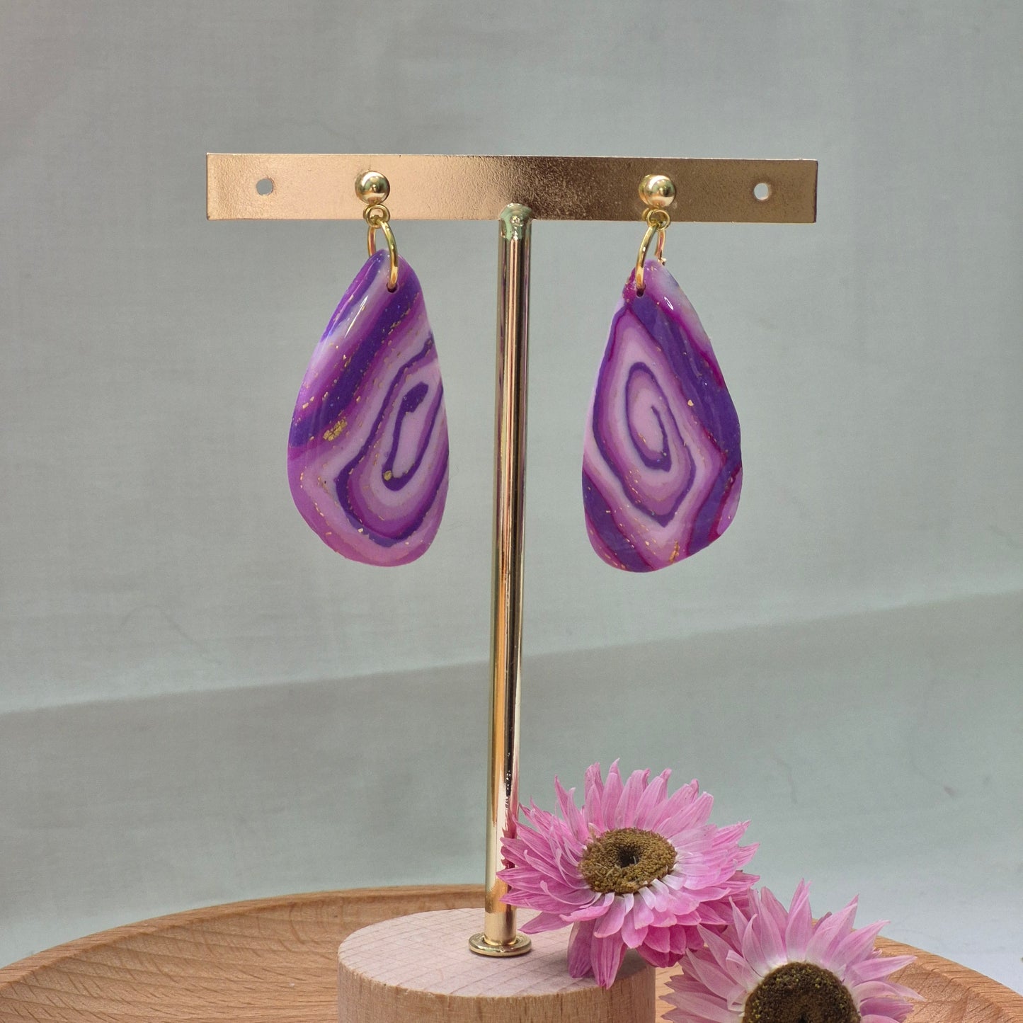 Pendientes Aurora Lila