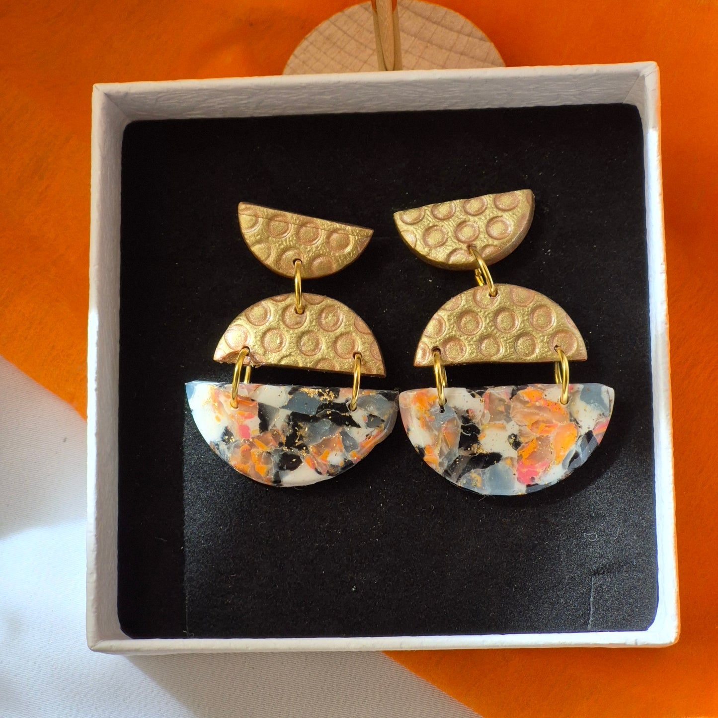 Geométrico Dorado Marmoleado