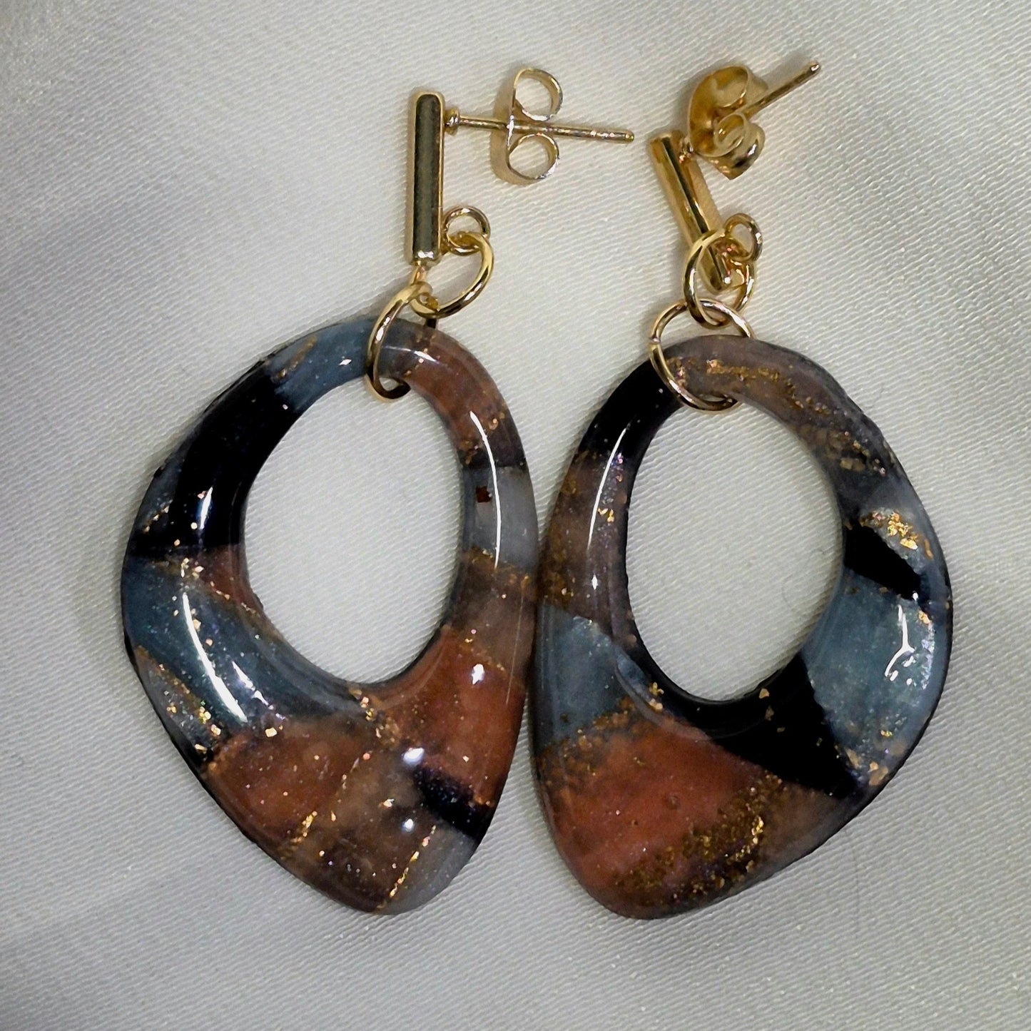 Pendientes Elegance Óvalo Marble