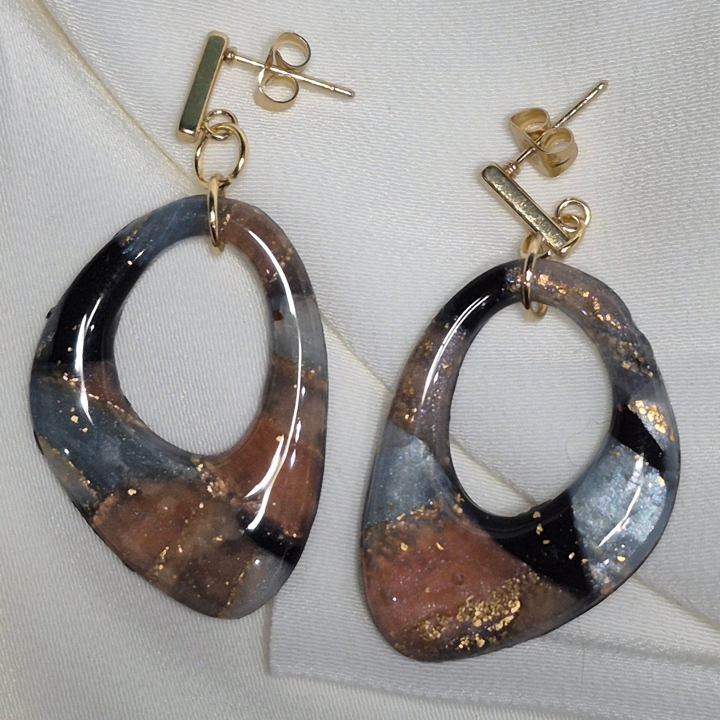 Pendientes Elegance Óvalo Marble