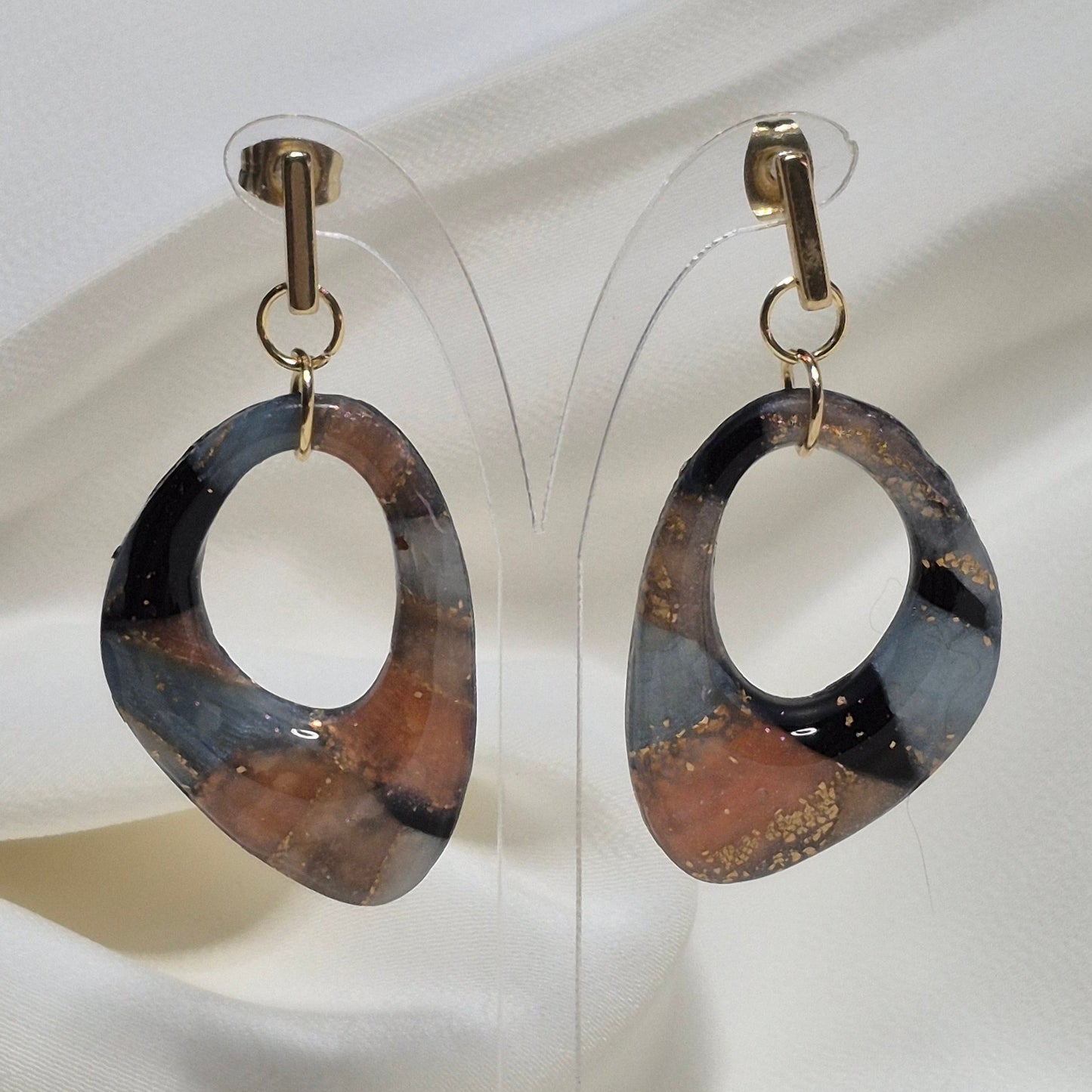 Pendientes Elegance Óvalo Marble
