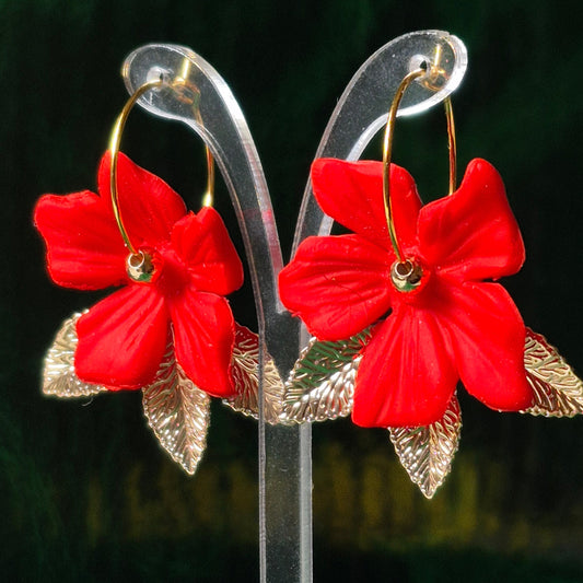 Pendientes Flor de Porcelana