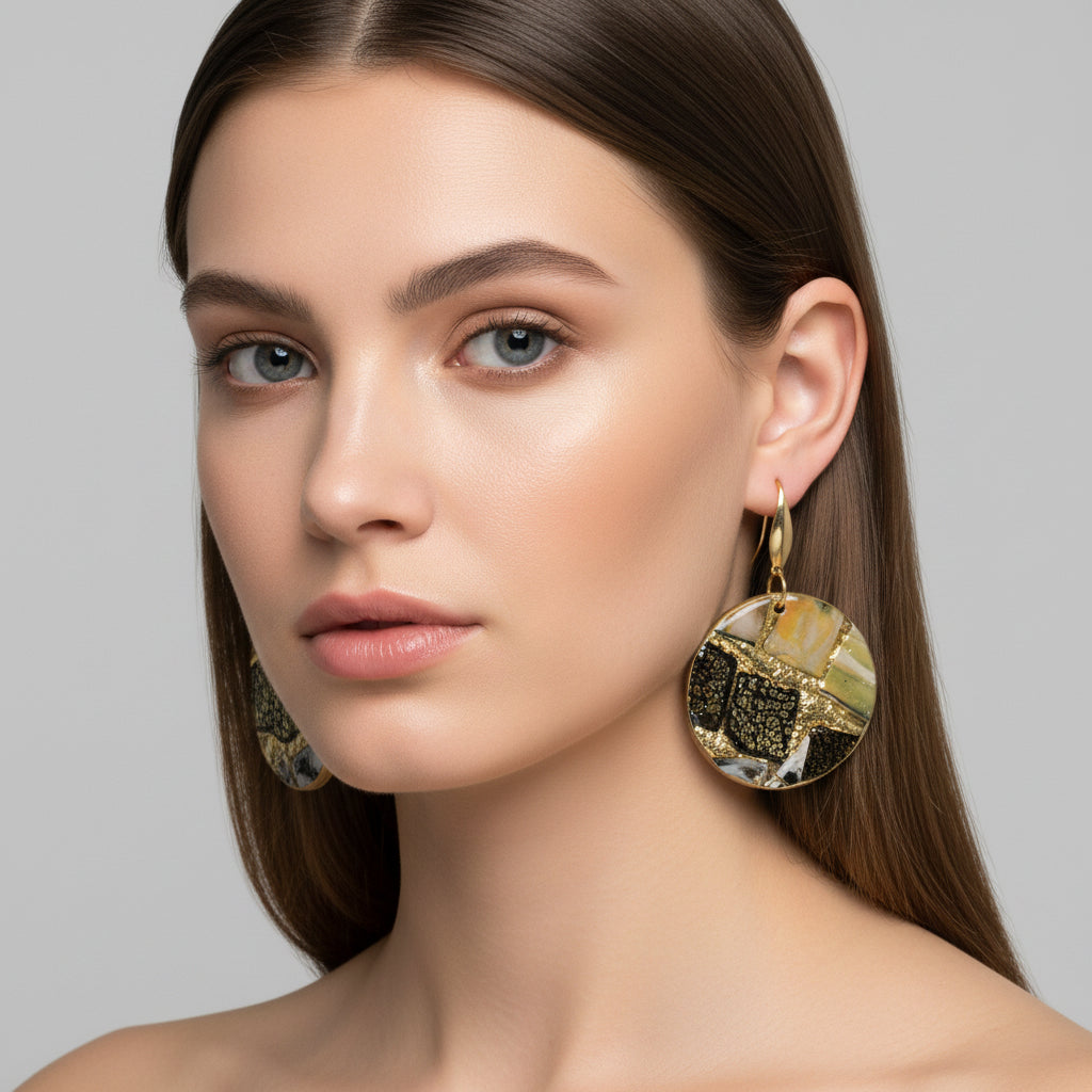 Mosaico Circular Dorado