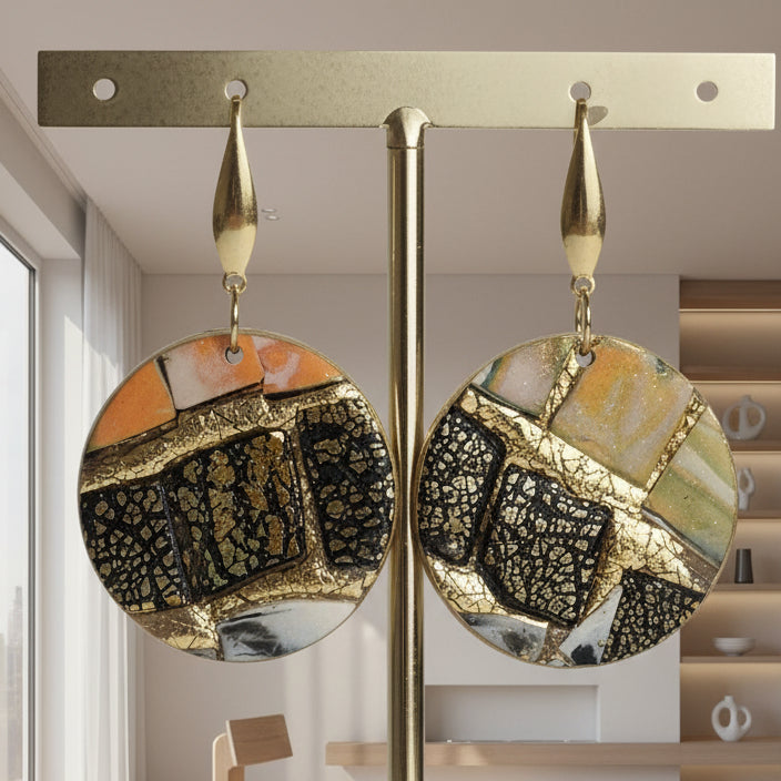 Mosaico Circular Dorado