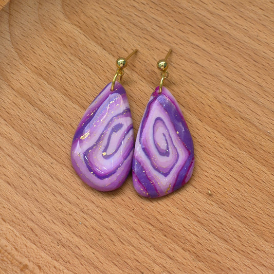 Pendientes Aurora Lila