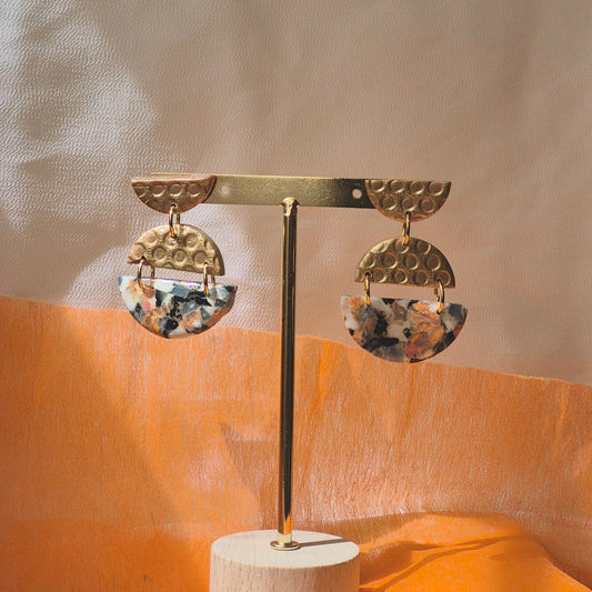 Geométrico Dorado Marmoleado